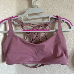 Lululemon Free To Be Wild Sports Bra Pink Size 10